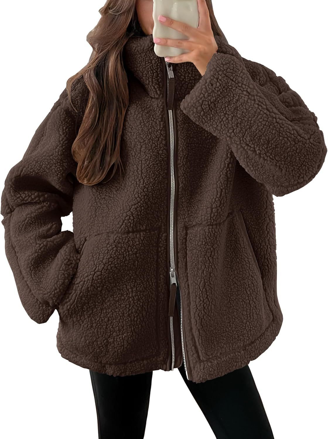 Classic Zip-Up Fleece Coat – Warm, Stylish, and Versatile