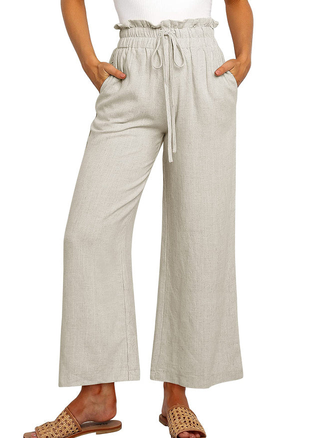 Relaxed Fit Cropped Wide-Leg Pants – Effortless Comfort & Style