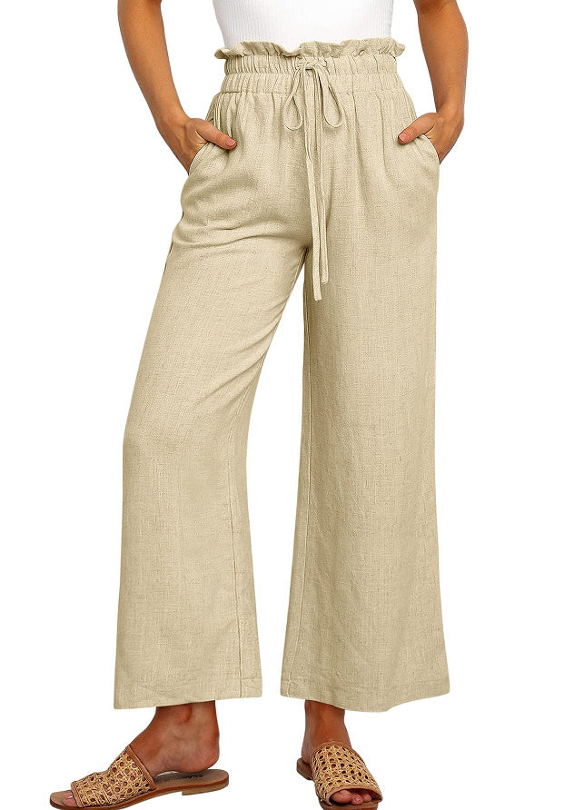 Relaxed Fit Cropped Wide-Leg Pants – Effortless Comfort & Style