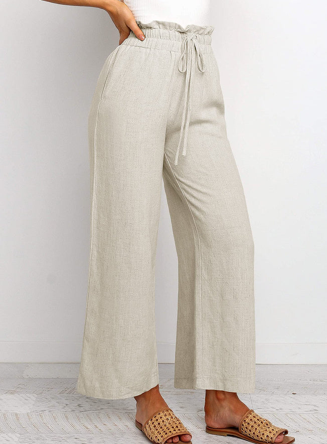 Relaxed Fit Cropped Wide-Leg Pants – Effortless Comfort & Style