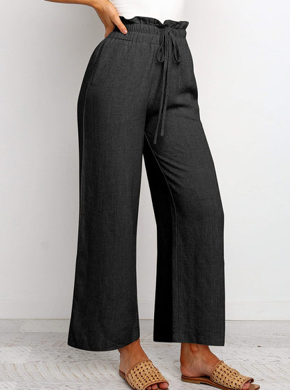 Relaxed Fit Cropped Wide-Leg Pants – Effortless Comfort & Style