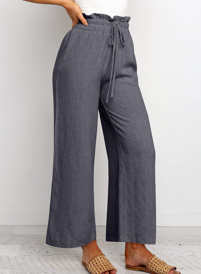 Relaxed Fit Cropped Wide-Leg Pants – Effortless Comfort & Style