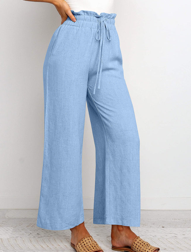 Relaxed Fit Cropped Wide-Leg Pants – Effortless Comfort & Style