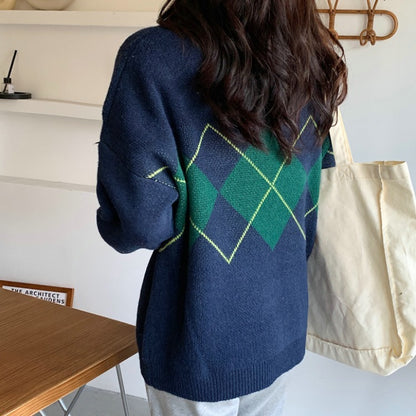 Geometric Pattern Casual Sweater – Cozy, Stylish, and Unique