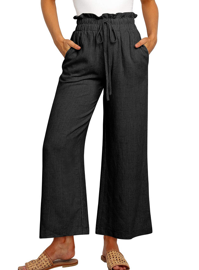 Relaxed Fit Cropped Wide-Leg Pants – Effortless Comfort & Style