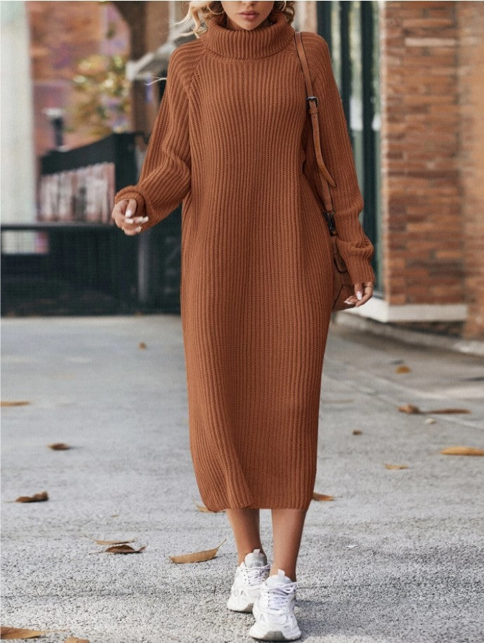 Cozy Turtleneck Sweater Dress – Chic, Warm, and Effortlessly Stylish