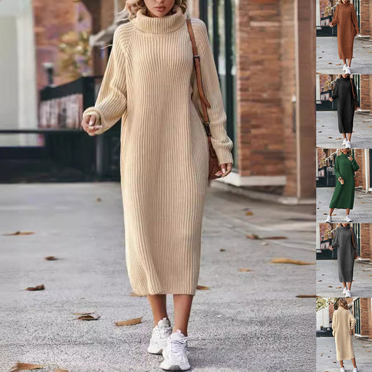 Cozy Turtleneck Sweater Dress – Chic, Warm, and Effortlessly Stylish