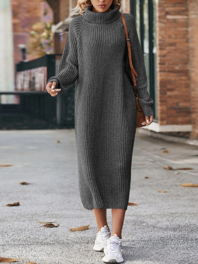 Cozy Turtleneck Sweater Dress – Chic, Warm, and Effortlessly Stylish