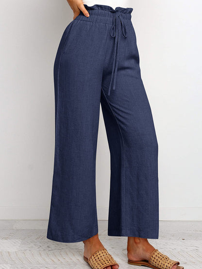 Relaxed Fit Cropped Wide-Leg Pants – Effortless Comfort & Style