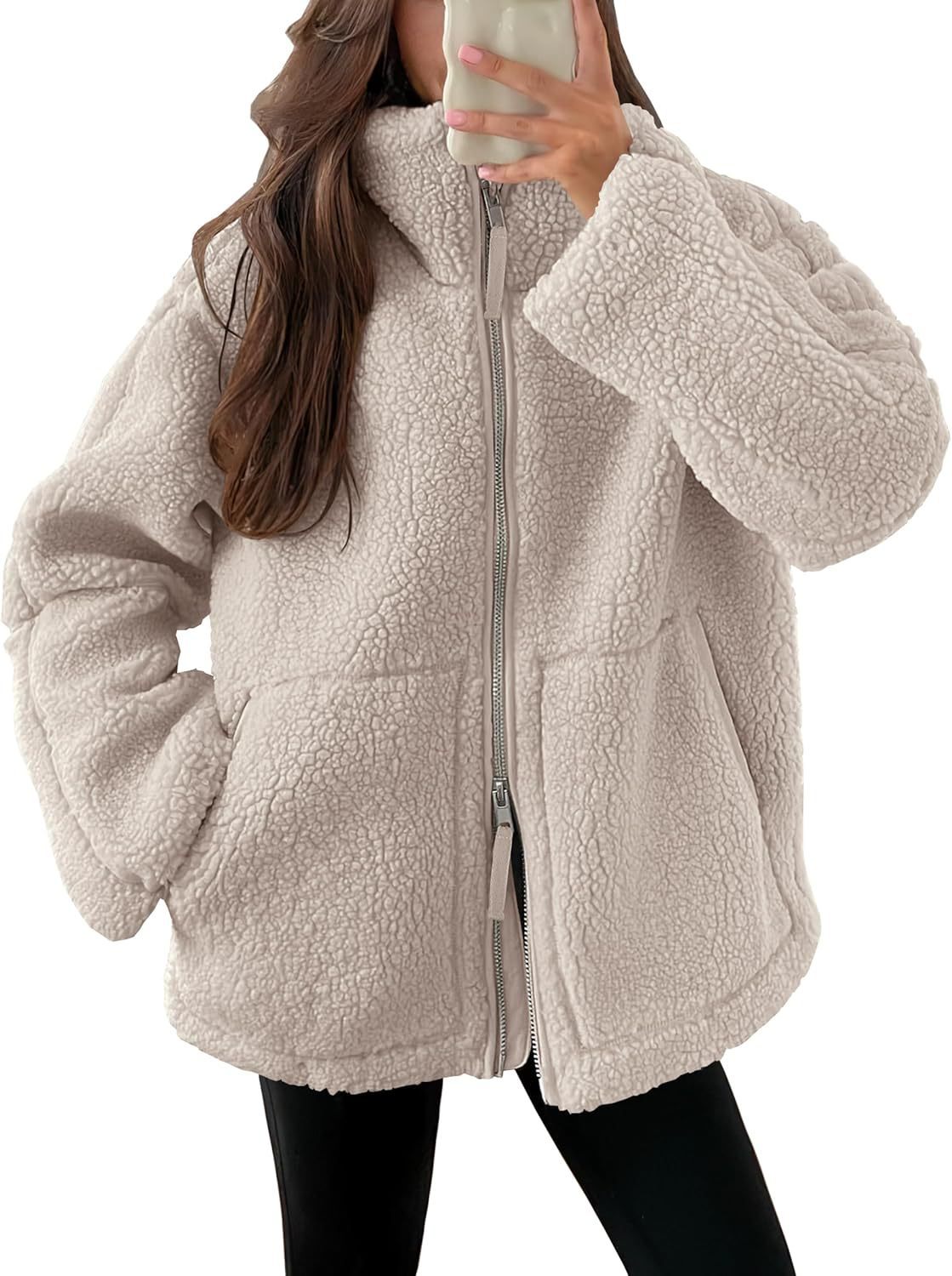 Classic Zip-Up Fleece Coat – Warm, Stylish, and Versatile