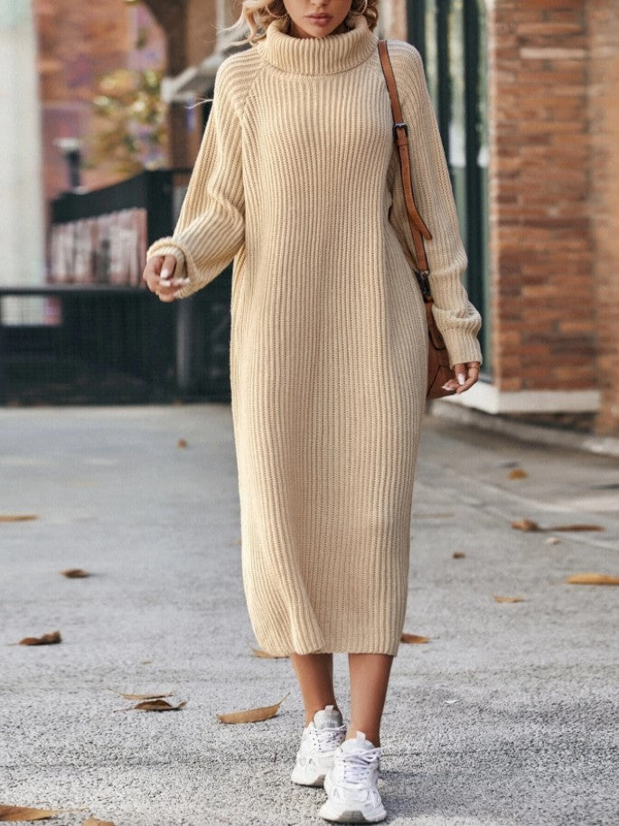 Cozy Turtleneck Sweater Dress – Chic, Warm, and Effortlessly Stylish