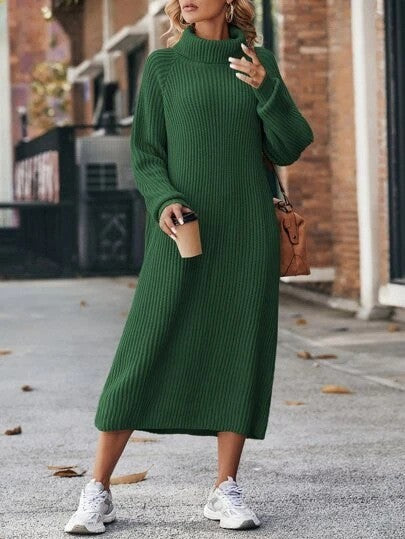 Cozy Turtleneck Sweater Dress – Chic, Warm, and Effortlessly Stylish