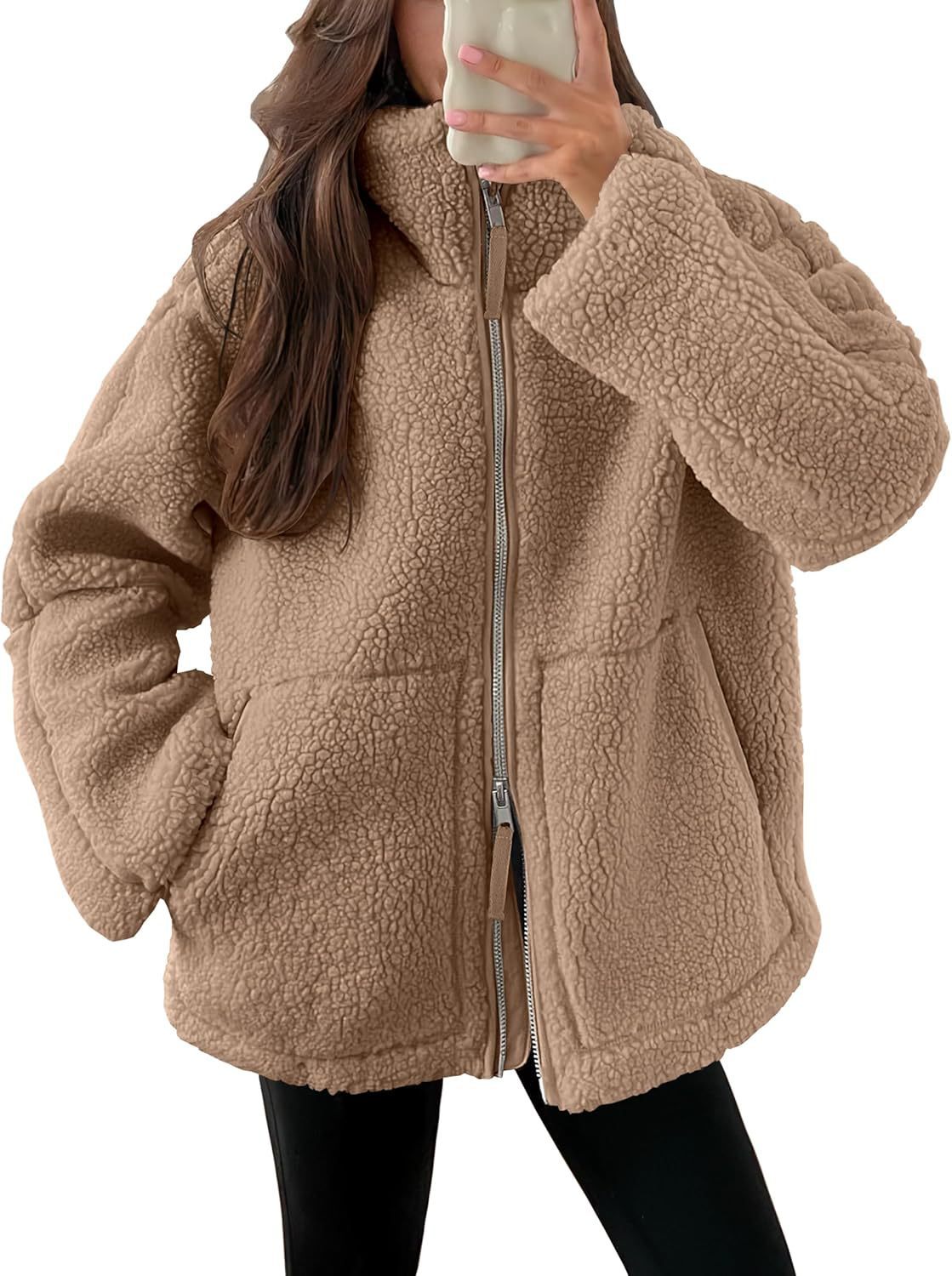 Classic Zip-Up Fleece Coat – Warm, Stylish, and Versatile