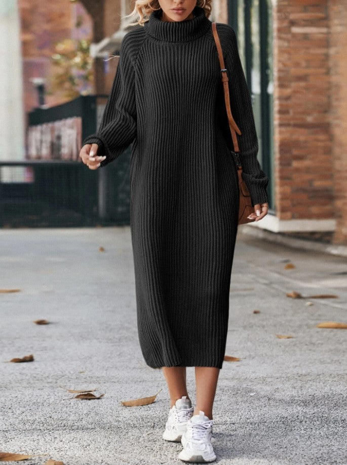 Cozy Turtleneck Sweater Dress – Chic, Warm, and Effortlessly Stylish